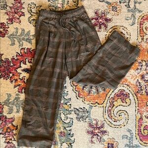 Old Navy Men's Checkered Lounge Pants - Brown and Gray